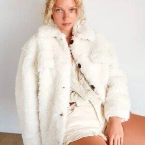 Free People Teddy Jacket Ivory Size XS